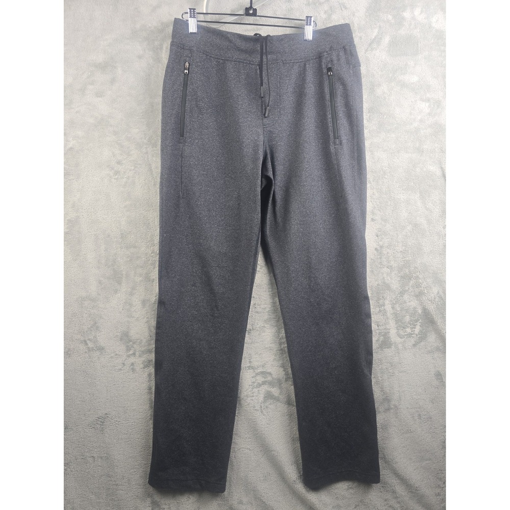 Lululemon Discipline Sweatpants Mens Large Heather Gray Zip Pockets Stretch Gym